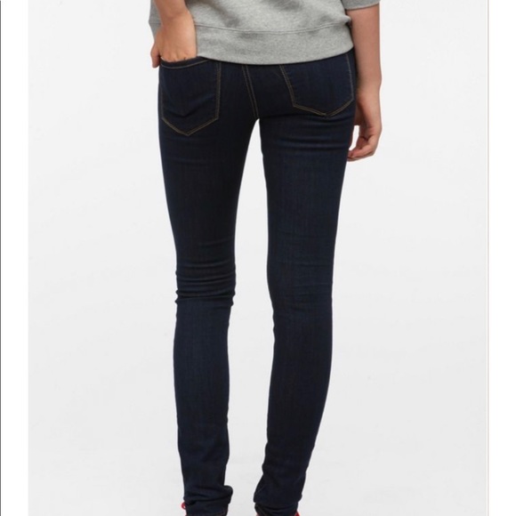 BDG dark wash denim mid rise cigarette ankle skinny jeans - Picture 2 of 7